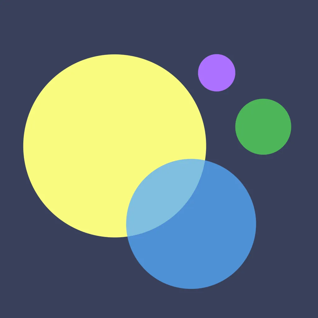 Chain Dots app icon: bright connected dots on a deep navy field
